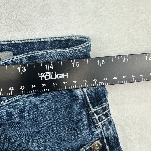 BKE Denim Carter Mens Jeans, Size 31R, Bootcut, Dark Wash, White Stitching - Picture 5 of 11